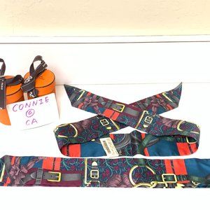 " SOLD " NIB AUTH Hermes Twilly Silk Scarf - Pair